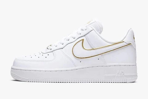 AIR FORCE 1 '07 BLANCOS LOGO BLANCO Y DORADO