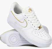 AIR FORCE 1 '07 BLANCOS LOGO BLANCO Y DORADO